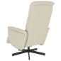 vidaXL Sillón reclinable masaje con reposapiés cuero sintético crema vidaXL Sillón reclinable masaje con reposapiés cuero sintético crema