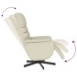 vidaXL Sillón reclinable masaje con reposapiés cuero sintético crema vidaXL Sillón reclinable masaje con reposapiés cuero sintético crema