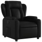 vidaXL Sillón reclinable de cuero sintético negro