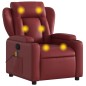 vidaXL Sillón de masaje reclinable cuero sintético rojo tinto vidaXL Sillón de masaje reclinable cuero sintético rojo tinto