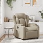 vidaXL Sillón reclinable de cuero sintético color capuchino vidaXL Sillón reclinable de cuero sintético color capuchino