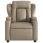 vidaXL Sillón reclinable de cuero sintético color capuchino vidaXL Sillón reclinable de cuero sintético color capuchino
