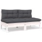 vidaXL Muebles de jardín 13 pzas con cojines antracita madera de pino vidaXL Muebles de jardín 13 pzas con cojines antracita madera de pino