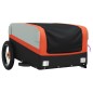 vidaXL Remolque para bicicleta hierro negro y naranja 30 kg vidaXL Remolque para bicicleta hierro negro y naranja 30 kg