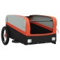 vidaXL Remolque para bicicleta hierro negro y naranja 30 kg vidaXL Remolque para bicicleta hierro negro y naranja 30 kg