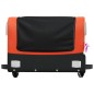vidaXL Remolque para bicicleta hierro negro y naranja 30 kg vidaXL Remolque para bicicleta hierro negro y naranja 30 kg