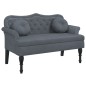 vidaXL Banco con cojines terciopelo gris oscuro 120,5x65x75 cm vidaXL Banco con cojines terciopelo gris oscuro 120,5x65x75 cm