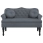 vidaXL Banco con cojines terciopelo gris oscuro 120,5x65x75 cm vidaXL Banco con cojines terciopelo gris oscuro 120,5x65x75 cm