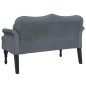 vidaXL Banco con cojines terciopelo gris oscuro 120,5x65x75 cm vidaXL Banco con cojines terciopelo gris oscuro 120,5x65x75 cm