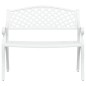 vidaXL Banco de jardín de aluminio fundido blanco102 cm 