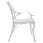 vidaXL Banco de jardín de aluminio fundido blanco102 cm 