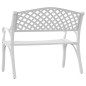 vidaXL Banco de jardín de aluminio fundido blanco102 cm 