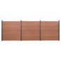 vidaXL Juego de paneles de valla WPC marrón 526x186 cm vidaXL Juego de paneles de valla WPC marrón 526x186 cm