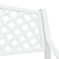 vidaXL Banco de jardín de aluminio fundido blanco102 cm 