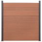 vidaXL Juego de paneles de valla WPC marrón 526x186 cm vidaXL Juego de paneles de valla WPC marrón 526x186 cm