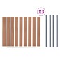 vidaXL Juego de paneles de valla WPC marrón 526x186 cm vidaXL Juego de paneles de valla WPC marrón 526x186 cm