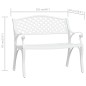 vidaXL Banco de jardín de aluminio fundido blanco102 cm 