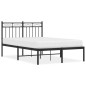 vidaXL Estructura de cama con cabecero metal negro 120x190 cm vidaXL Estructura de cama con cabecero metal negro 120x190 cm