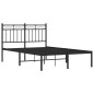 vidaXL Estructura de cama con cabecero metal negro 120x190 cm vidaXL Estructura de cama con cabecero metal negro 120x190 cm