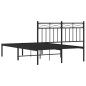 vidaXL Estructura de cama con cabecero metal negro 120x190 cm vidaXL Estructura de cama con cabecero metal negro 120x190 cm