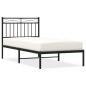 vidaXL Estructura de cama con cabecero metal negro 90x190 cm vidaXL Estructura de cama con cabecero metal negro 90x190 cm