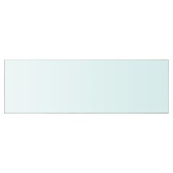 vidaXL Panel de estante vidrio claro 90x30 cm