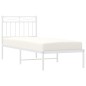 vidaXL Estructura de cama de metal con cabecero blanco 80x200 cm vidaXL Estructura de cama de metal con cabecero blanco 80x200 cm