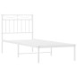 vidaXL Estructura de cama de metal con cabecero blanco 80x200 cm vidaXL Estructura de cama de metal con cabecero blanco 80x200 cm