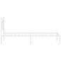 vidaXL Estructura de cama de metal con cabecero blanco 80x200 cm vidaXL Estructura de cama de metal con cabecero blanco 80x200 cm