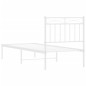 vidaXL Estructura de cama de metal con cabecero blanco 80x200 cm vidaXL Estructura de cama de metal con cabecero blanco 80x200 cm