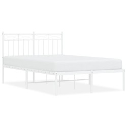 vidaXL Estructura de cama de metal con cabecero blanca 120x200 cm
