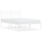 vidaXL Estructura de cama de metal con cabecero blanca 120x200 cm vidaXL Estructura de cama de metal con cabecero blanca 120x200 cm