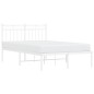 vidaXL Estructura de cama de metal con cabecero blanca 120x200 cm vidaXL Estructura de cama de metal con cabecero blanca 120x200 cm