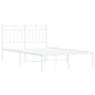 vidaXL Estructura de cama de metal con cabecero blanca 120x200 cm vidaXL Estructura de cama de metal con cabecero blanca 120x200 cm