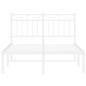 vidaXL Estructura de cama de metal con cabecero blanca 120x200 cm vidaXL Estructura de cama de metal con cabecero blanca 120x200 cm