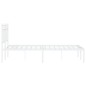 vidaXL Estructura de cama de metal con cabecero blanca 120x200 cm vidaXL Estructura de cama de metal con cabecero blanca 120x200 cm