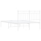 vidaXL Estructura de cama de metal con cabecero blanca 120x200 cm vidaXL Estructura de cama de metal con cabecero blanca 120x200 cm