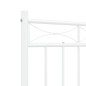 vidaXL Estructura de cama de metal con cabecero blanca 120x200 cm vidaXL Estructura de cama de metal con cabecero blanca 120x200 cm