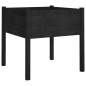 vidaXL Jardinera de madera maciza de pino negro 70x70x70 cm vidaXL Jardinera de madera maciza de pino negro 70x70x70 cm