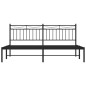 vidaXL Estructura de cama con cabecero metal negro 180x200 cm vidaXL Estructura de cama con cabecero metal negro 180x200 cm