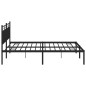 vidaXL Estructura de cama con cabecero metal negro 180x200 cm vidaXL Estructura de cama con cabecero metal negro 180x200 cm