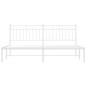 vidaXL Estructura de cama de metal con cabecero blanco 180x200 cm vidaXL Estructura de cama de metal con cabecero blanco 180x200 cm