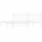 vidaXL Estructura de cama de metal con cabecero blanco 180x200 cm vidaXL Estructura de cama de metal con cabecero blanco 180x200 cm