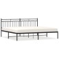 vidaXL Estructura de cama con cabecero metal negro 193x203 cm vidaXL Estructura de cama con cabecero metal negro 193x203 cm