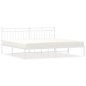 vidaXL Estructura de cama de metal con cabecero blanco 193x203 cm vidaXL Estructura de cama de metal con cabecero blanco 193x203 cm