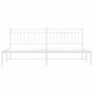 vidaXL Estructura de cama de metal con cabecero blanco 193x203 cm vidaXL Estructura de cama de metal con cabecero blanco 193x203 cm