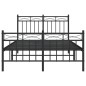 vidaXL Estructura de cama con cabecero y pie metal negro 120x190 cm
