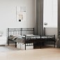 vidaXL Estructura de cama cabecero y pie de cama metal negro 160x200cm vidaXL Estructura de cama cabecero y pie de cama metal negro 160x200cm