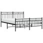 vidaXL Estructura de cama cabecero y pie de cama metal negro 160x200cm vidaXL Estructura de cama cabecero y pie de cama metal negro 160x200cm