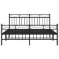 vidaXL Estructura de cama cabecero y pie de cama metal negro 160x200cm vidaXL Estructura de cama cabecero y pie de cama metal negro 160x200cm